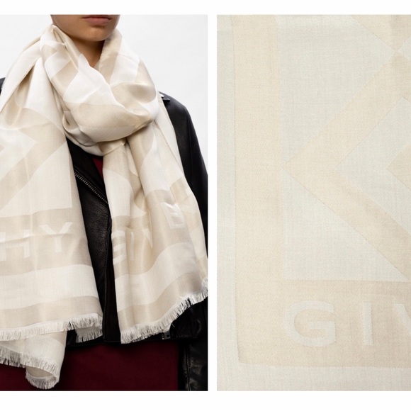 SOLD ❣️✨ Authentic BNWT Gold tone Givenchy scarf/ shawl ✨ - Picture 3 of 13